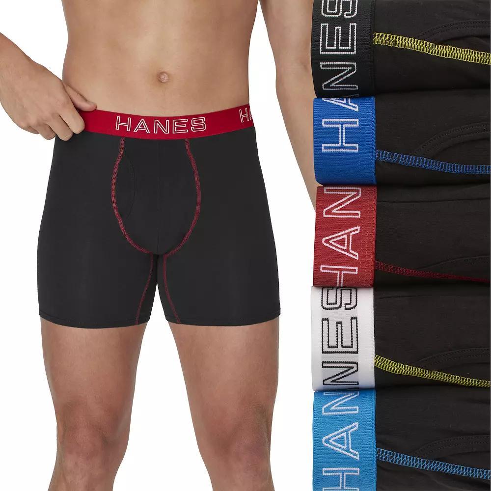 Men's Hanes® 5 Pack Ultimate Stretch Moisture Wicking Boxer Brief Underwear,  Product Image