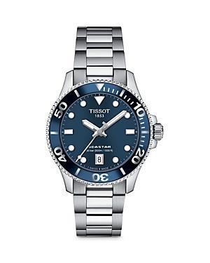 Tissot Unisex Seastar 1000 Quartz Analog Stainless Steel Silver Bracelet Watch Product Image