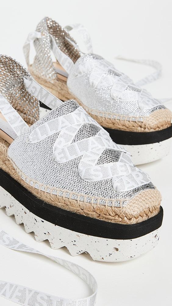 Stella McCartney Gaia Laminated Cotton Platform Espadrilles | Shopbop Product Image