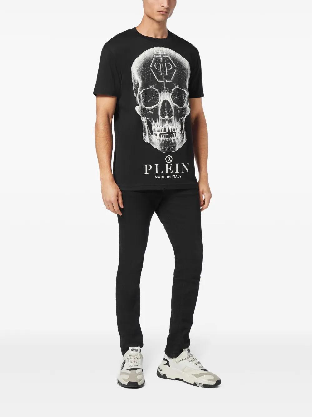 Skull-print cotton T-shirt Product Image