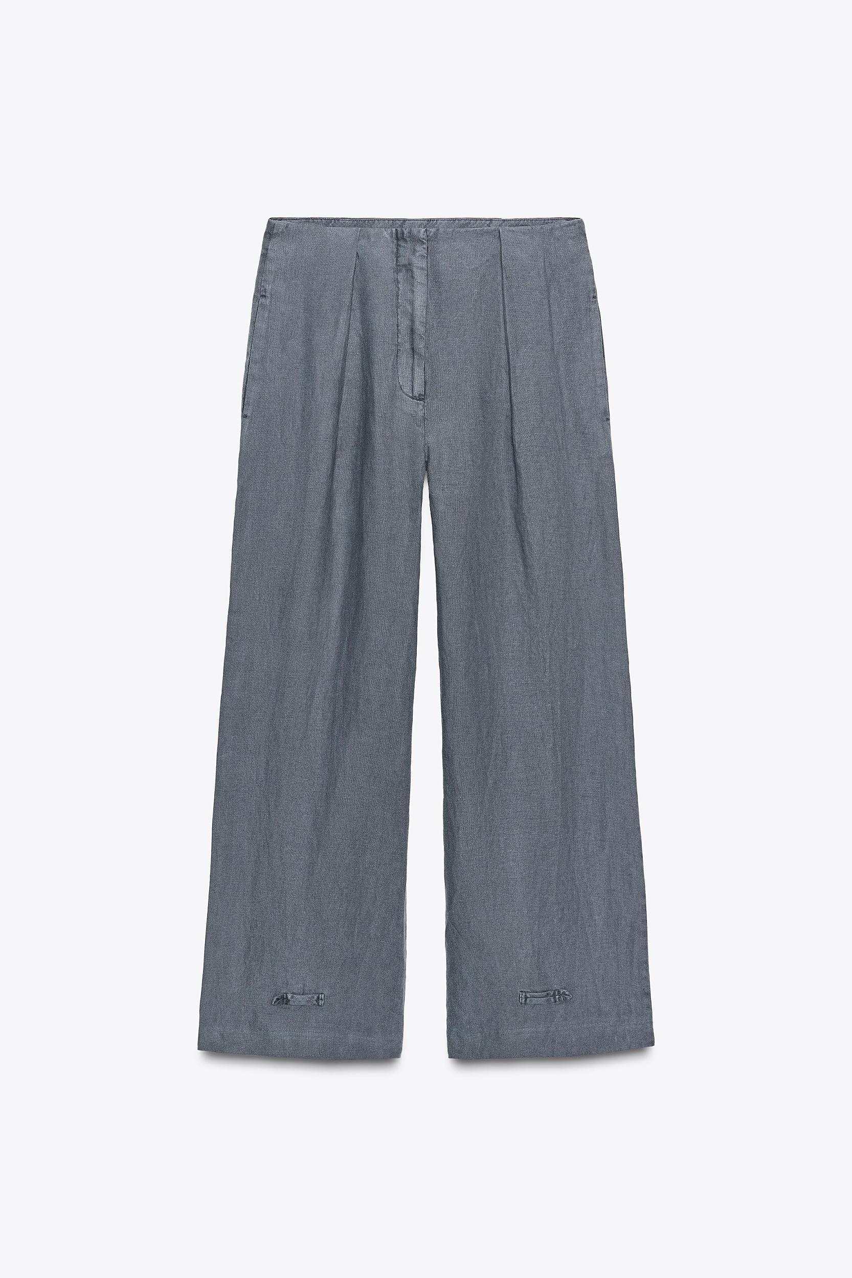 ZW COLLECTION PLEATED LINEN PANTS Product Image