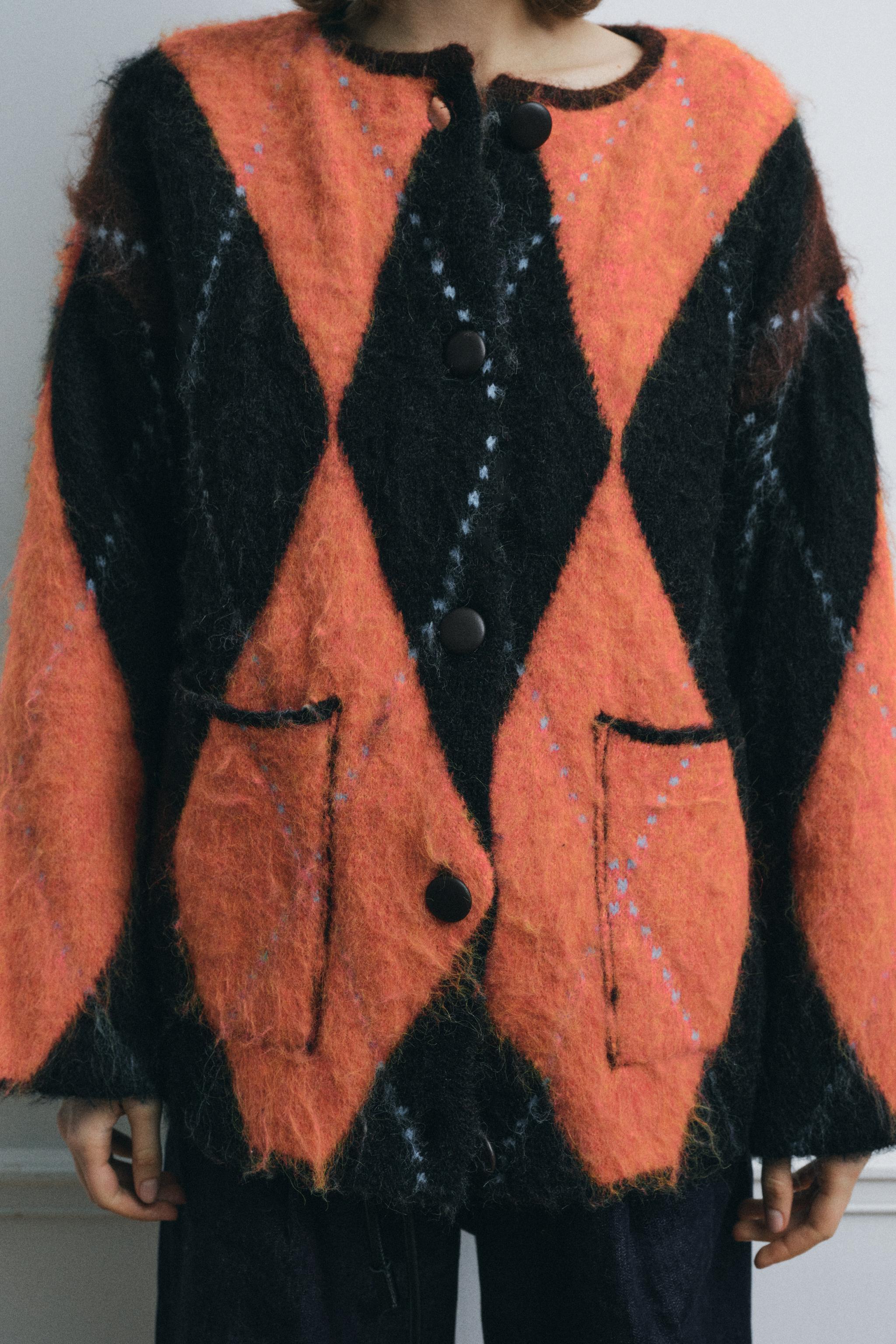 KNIT JACQUARD CARDIGAN Product Image