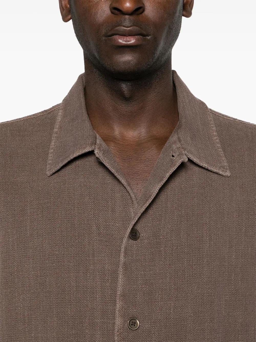 OUR LEGACY Elder Textured Shirt In Brown Product Image