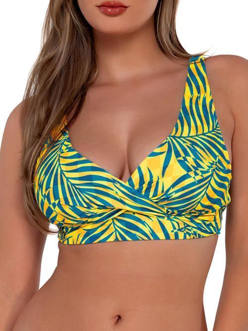 Printed Elsie Underwire Wrap Bikini Top Product Image