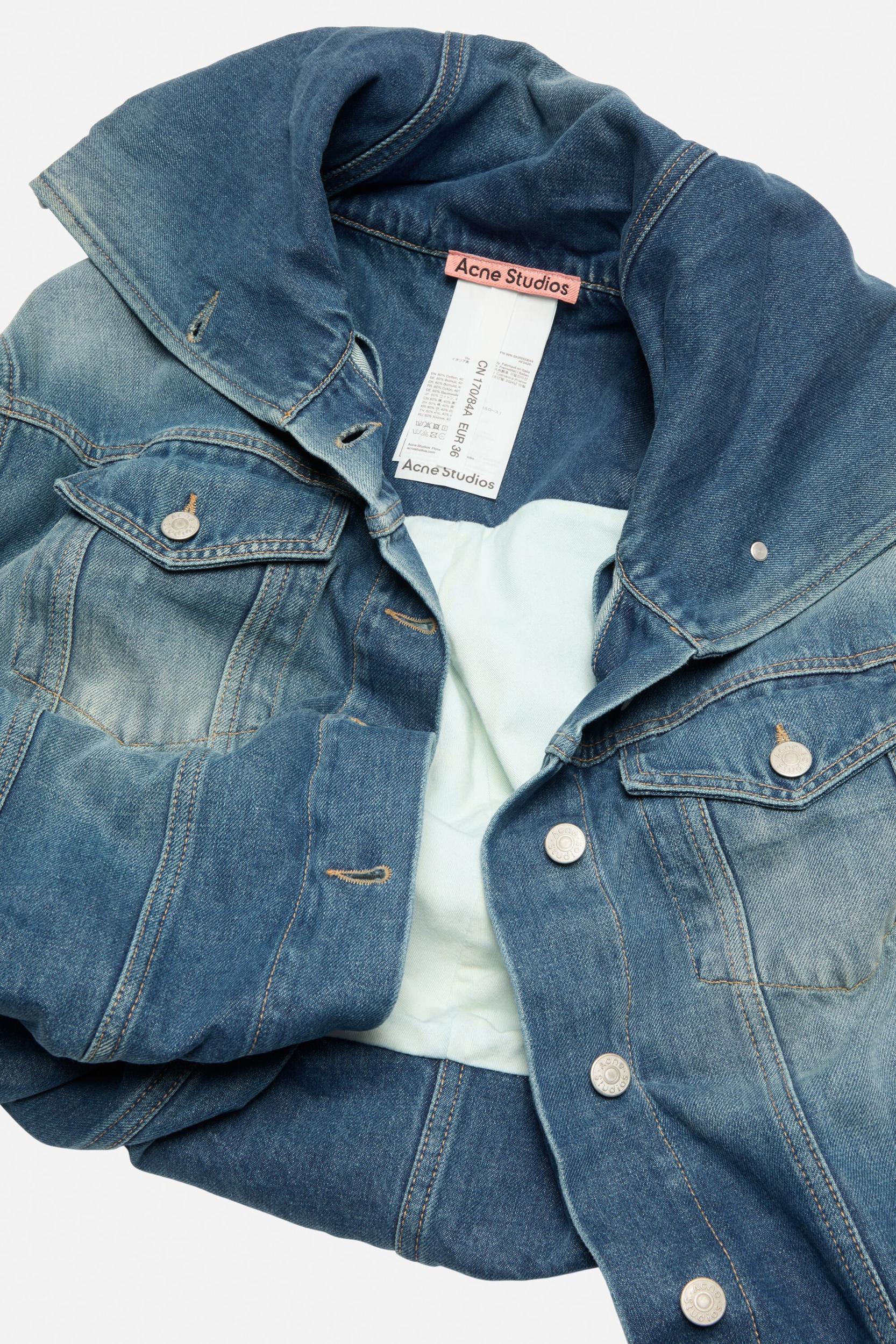 Crinkled denim jacket Product Image