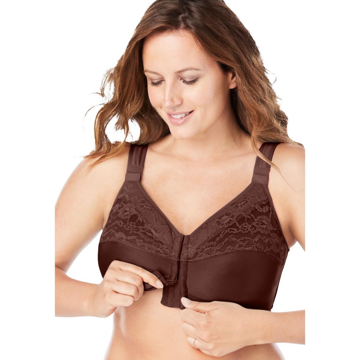 Comfort Choice Womens Easy Enhancer Front Close Wireless Posture Bra Product Image