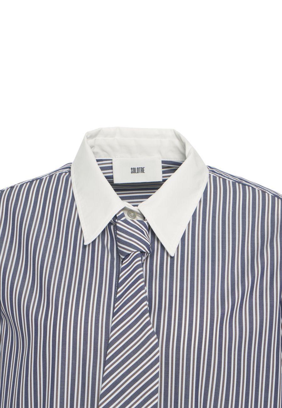 Striped blouse with tie detail Product Image