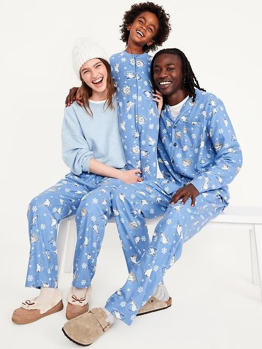 Printed Flannel Pajama Set for Men Product Image