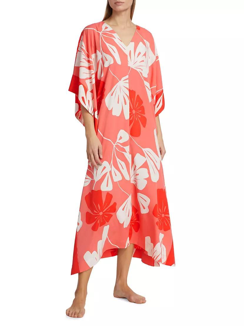 Palma Crêpe de Chine Caftan Dress Product Image