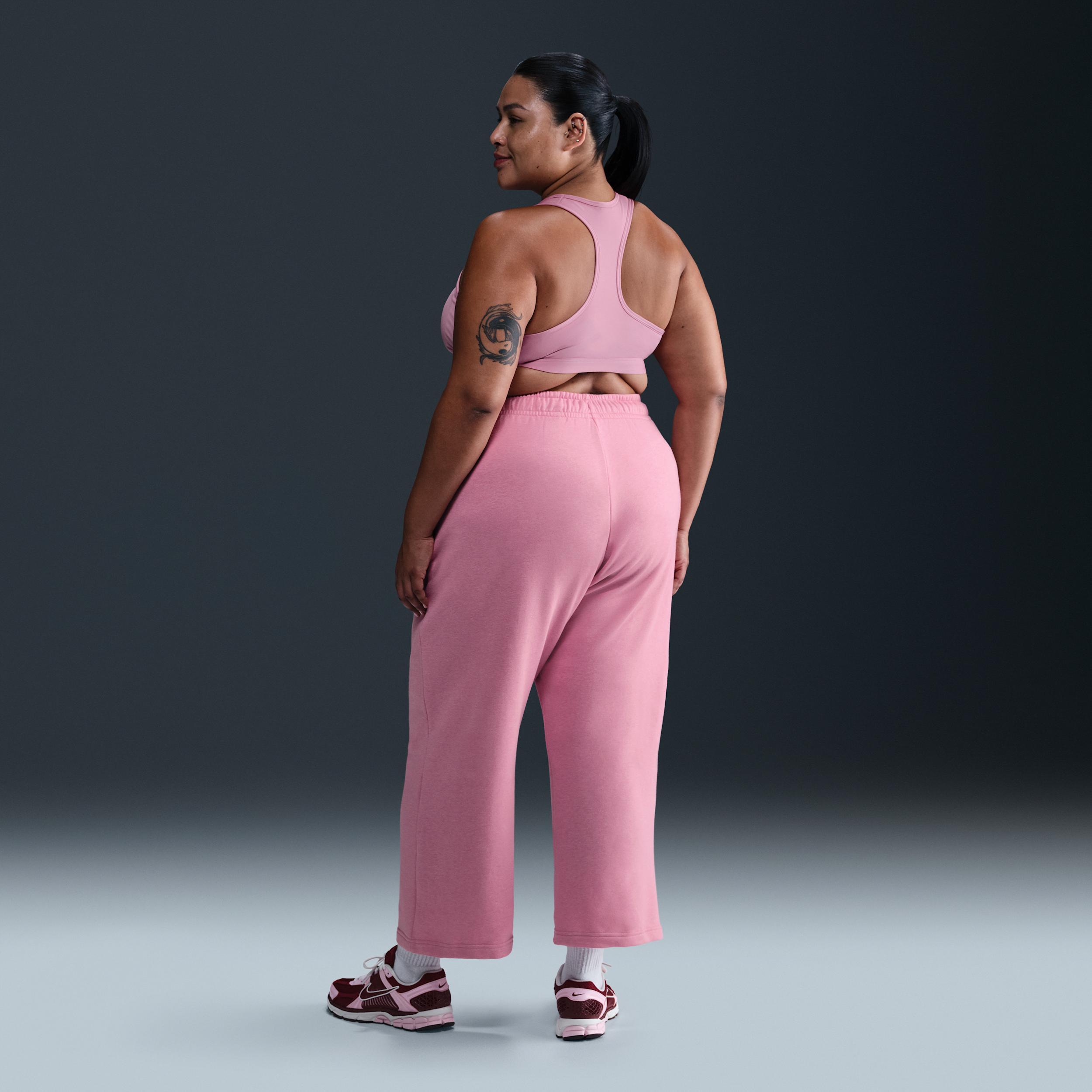 Women's Nike Sportswear Club Fleece Mid-Rise Wide-Leg Graphic Pants (Plus Size) Product Image