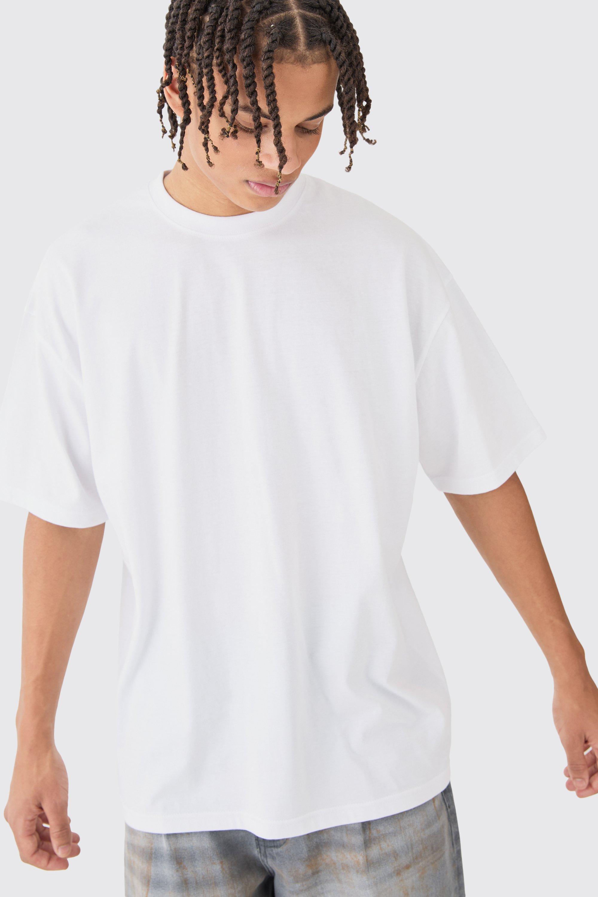 Basic Oversized Crew Neck T-shirt | boohooMAN USA Product Image