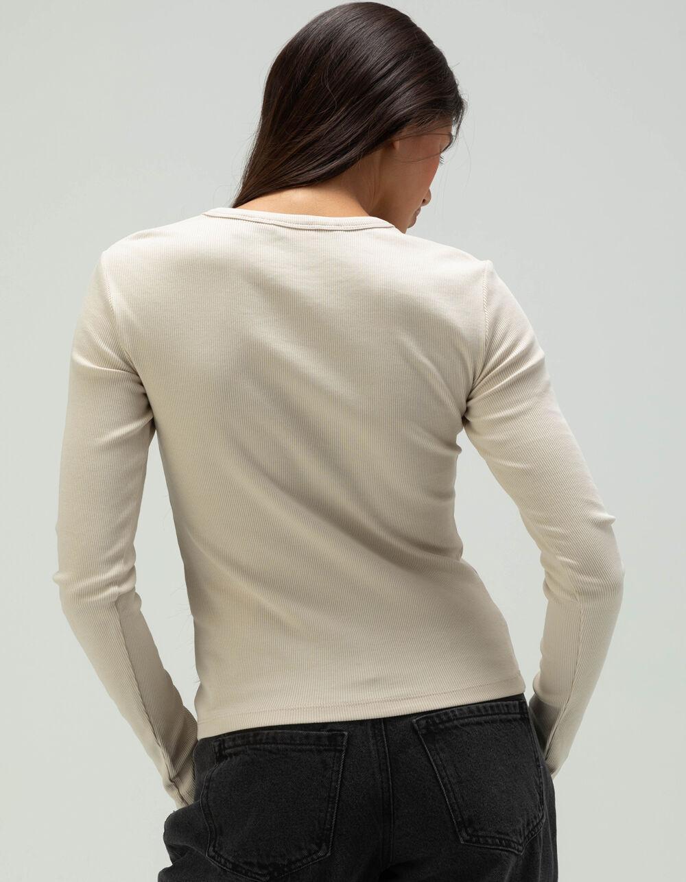 VERO MODA Chloe Womens Long Sleeve Top - OATMEAL Product Image
