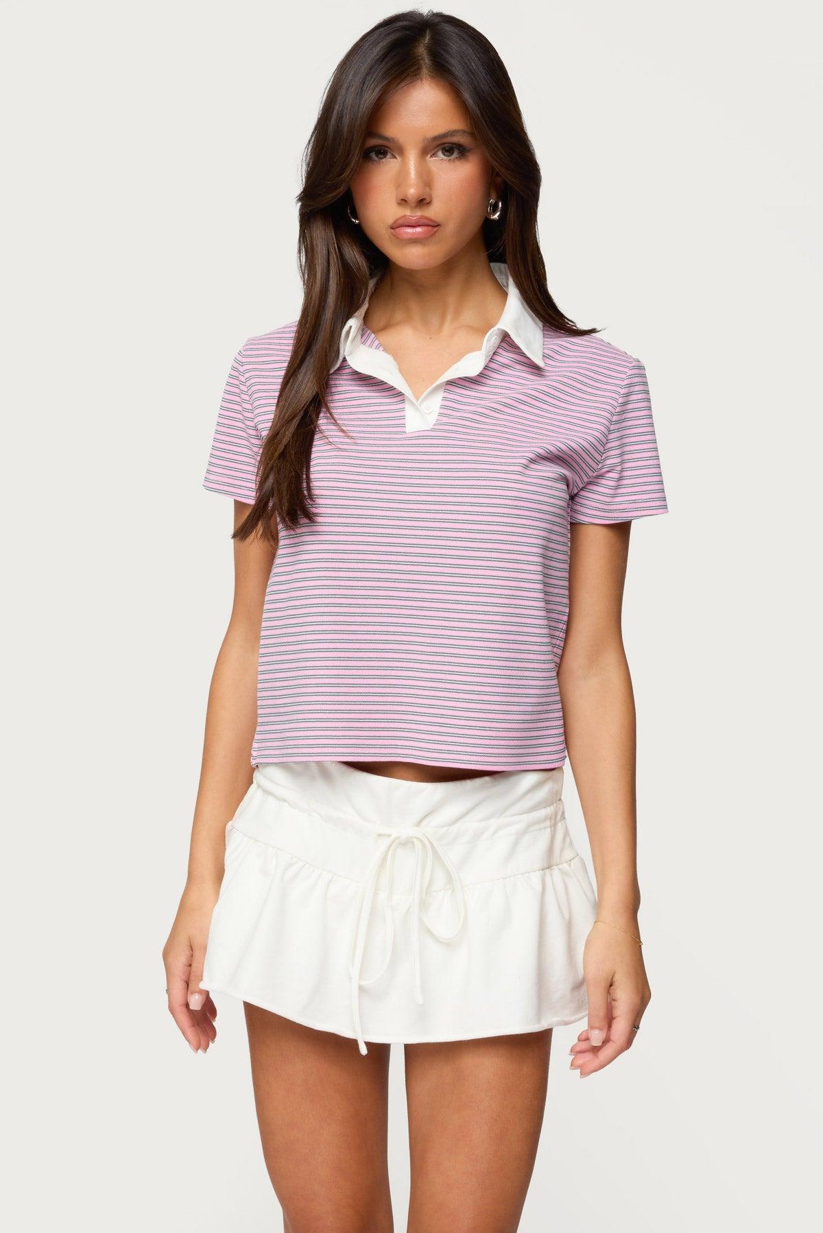 Lennie Striped Polo Top Product Image