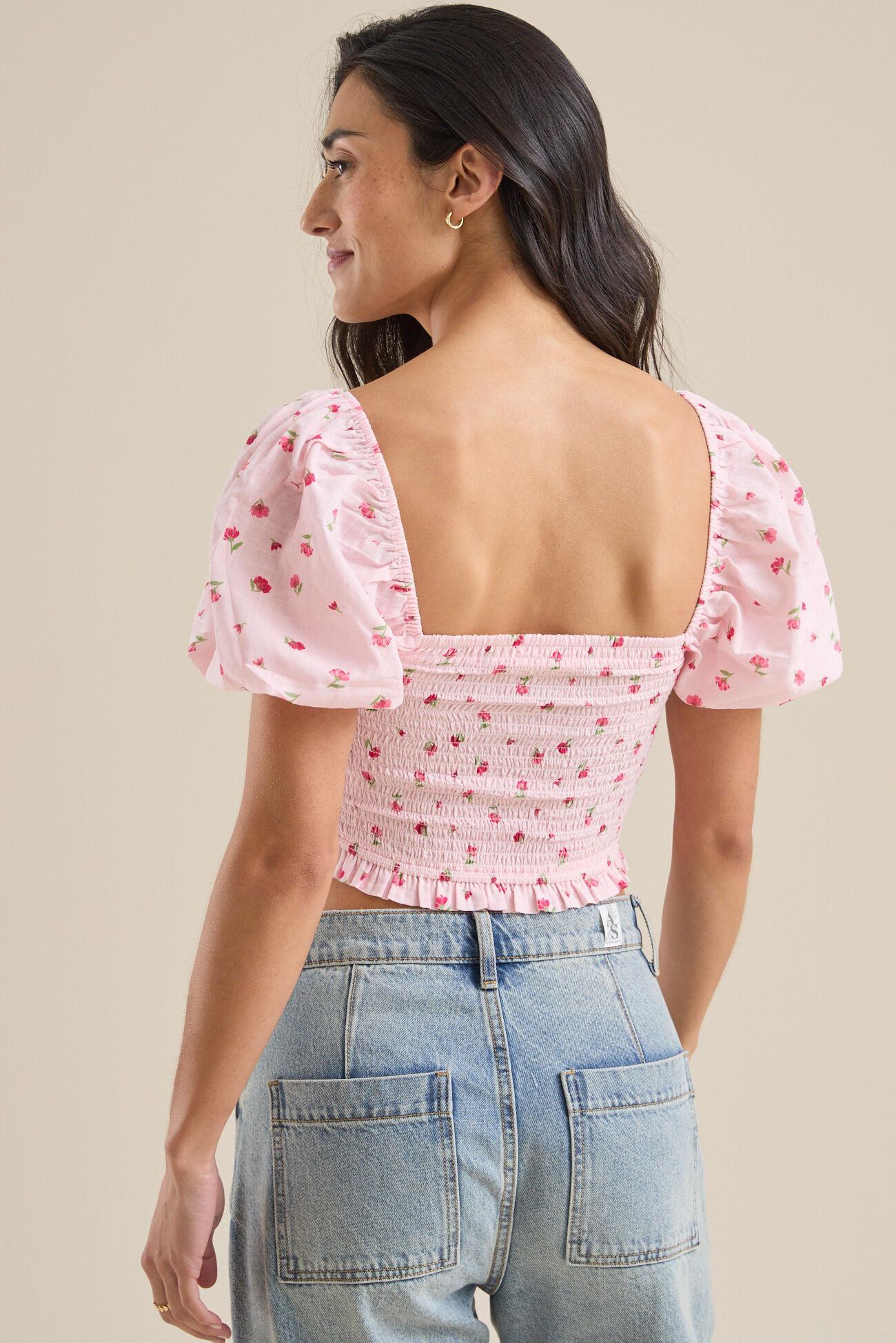 Morgan Smocked Floral Top Product Image