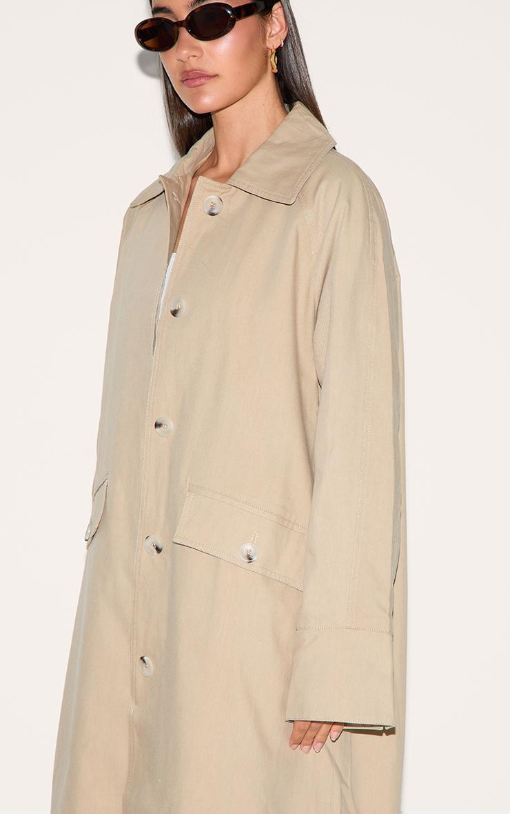 Beige Classic Button Through Mac Product Image