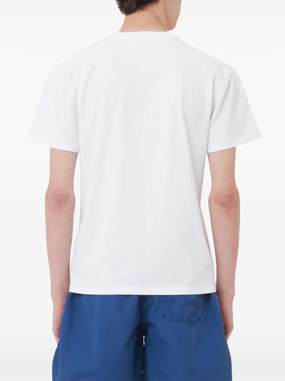 JW ANDERSON Graphic-print Organic-cotton T-shirt In White/multi Product Image