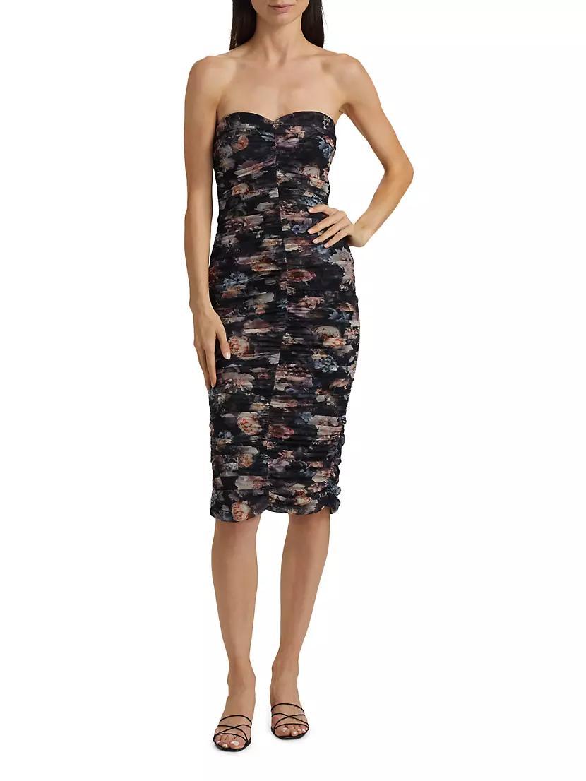 Caprice Floral Strapless Midi-Dress Product Image