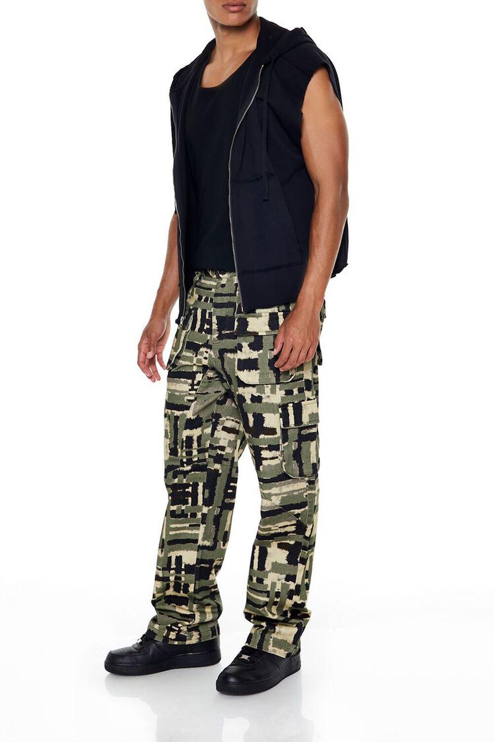 Geo Straight Cargo Pants | Forever 21 Product Image