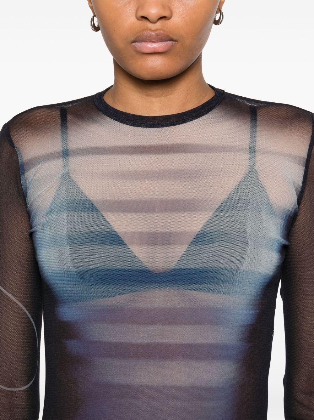 Le Male-print  mesh top  Product Image