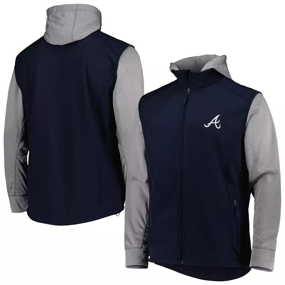 Men's Dunbrooke Navy/Heather Gray Atlanta Braves Alpha Full-Zip Jacket,  Product Image