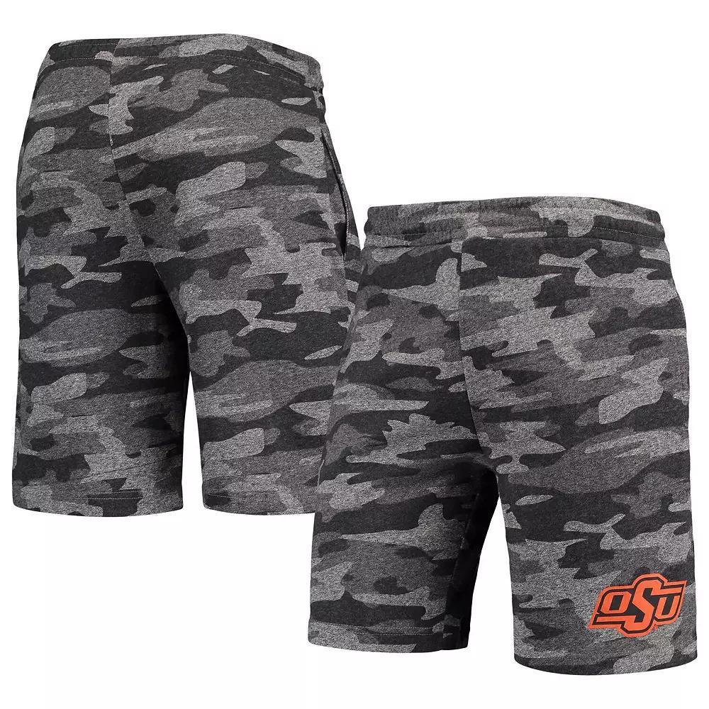 Men's Concepts Sport Charcoal/Gray Oklahoma State Cowboys Camo Backup Terry Jam Lounge Shorts, Size: Small Product Image
