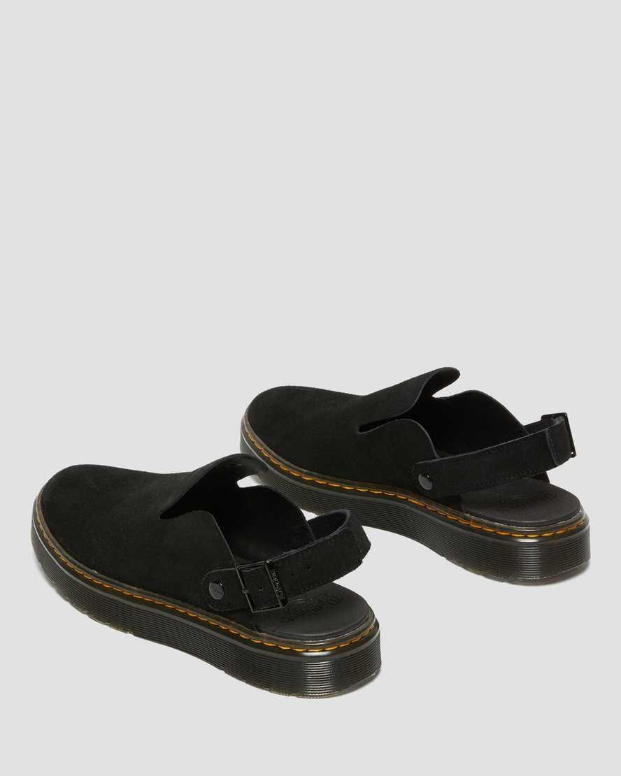 Dr. Martens Womens Carlson Suede Buckle Strap Clogs Product Image