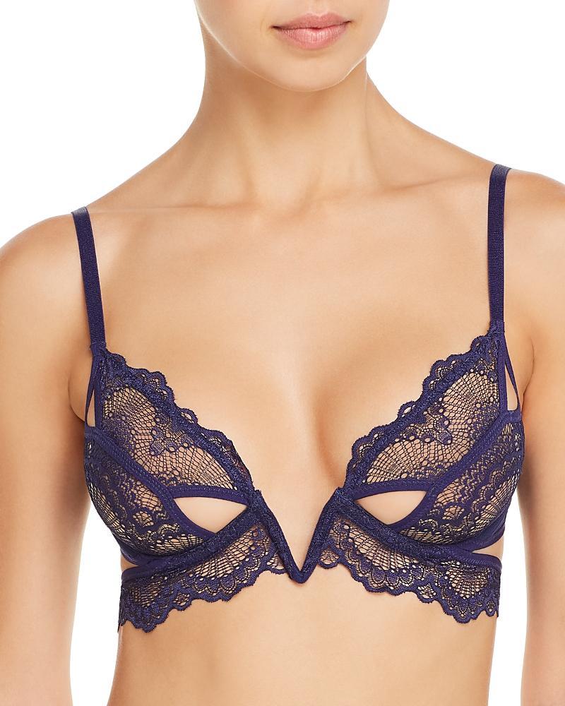 Thistle and Spire Kane Cutout V Wire Bra Black 36C Product Image