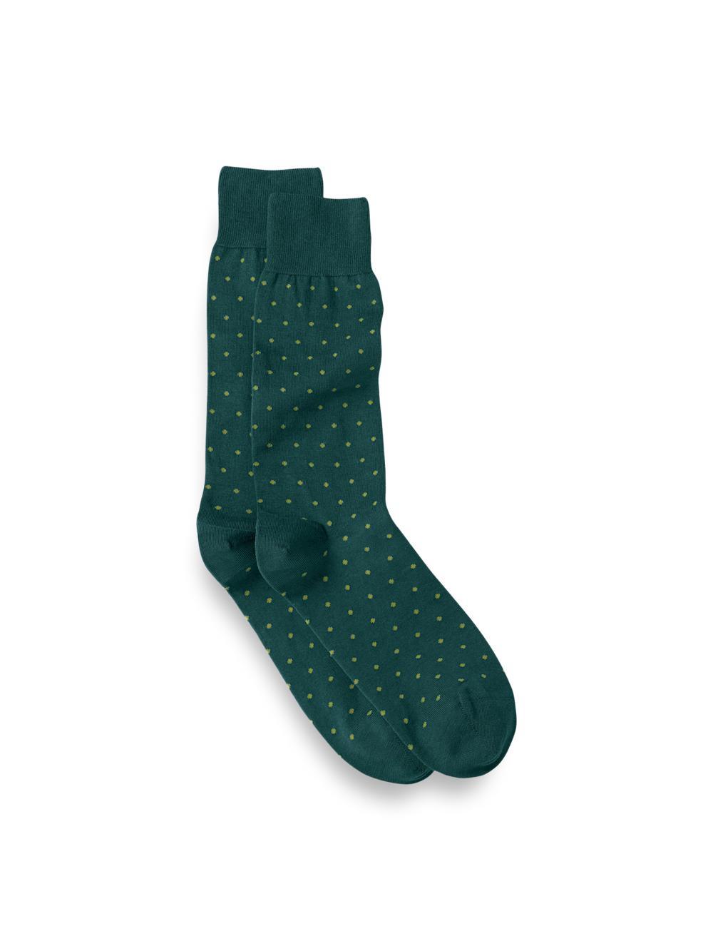 Dot Cotton Blend Sock - Green Multi Product Image