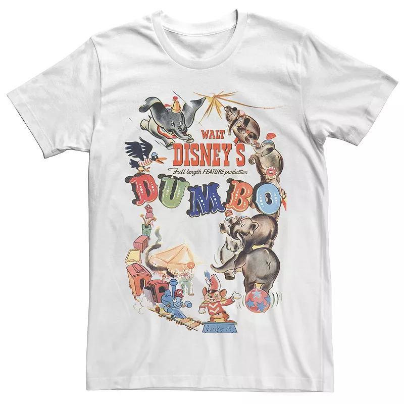 Disney's Dumbo Men's Vintage Movie Poster Tee, Size: Small, White Product Image