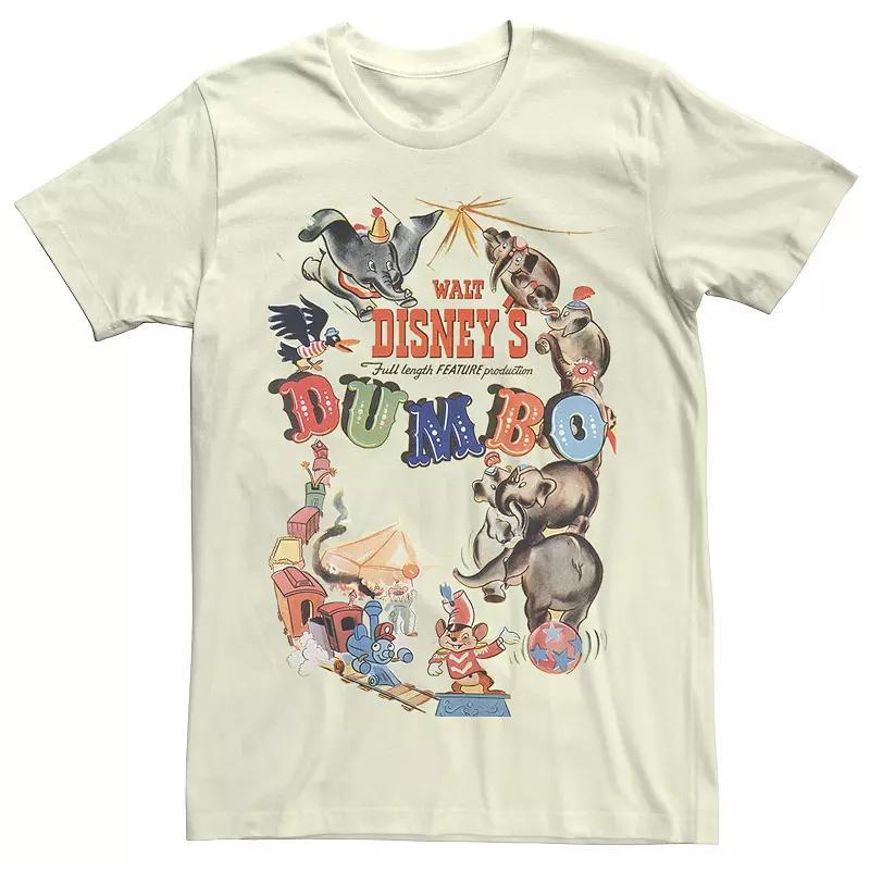 Disney's Dumbo Men's Vintage Movie Poster Tee, Size: Small, White Product Image