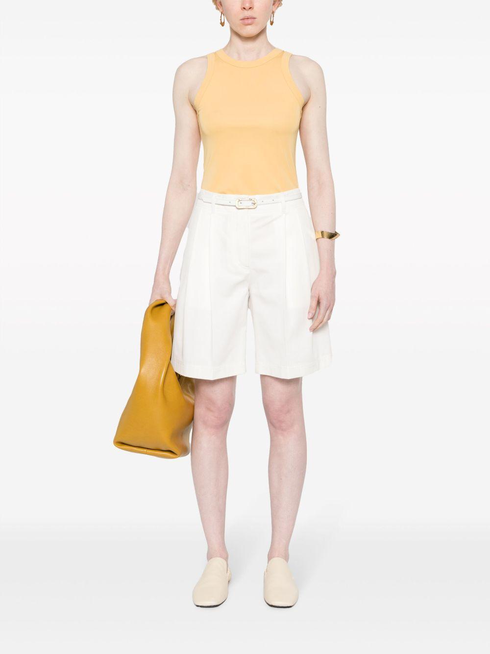 twill pleated shorts Product Image