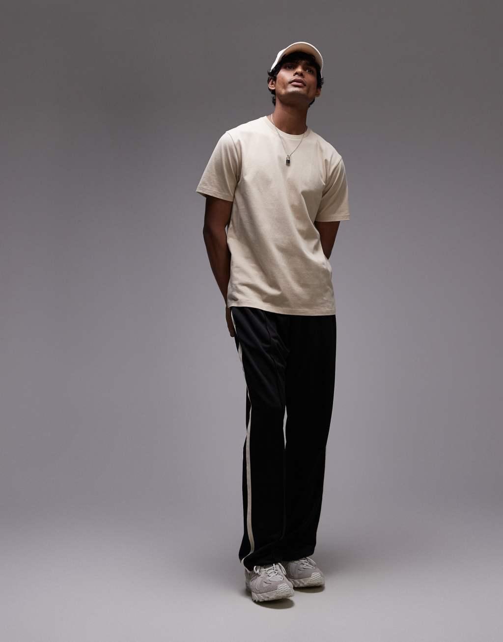 Topman regular fit t-shirt in stone Product Image