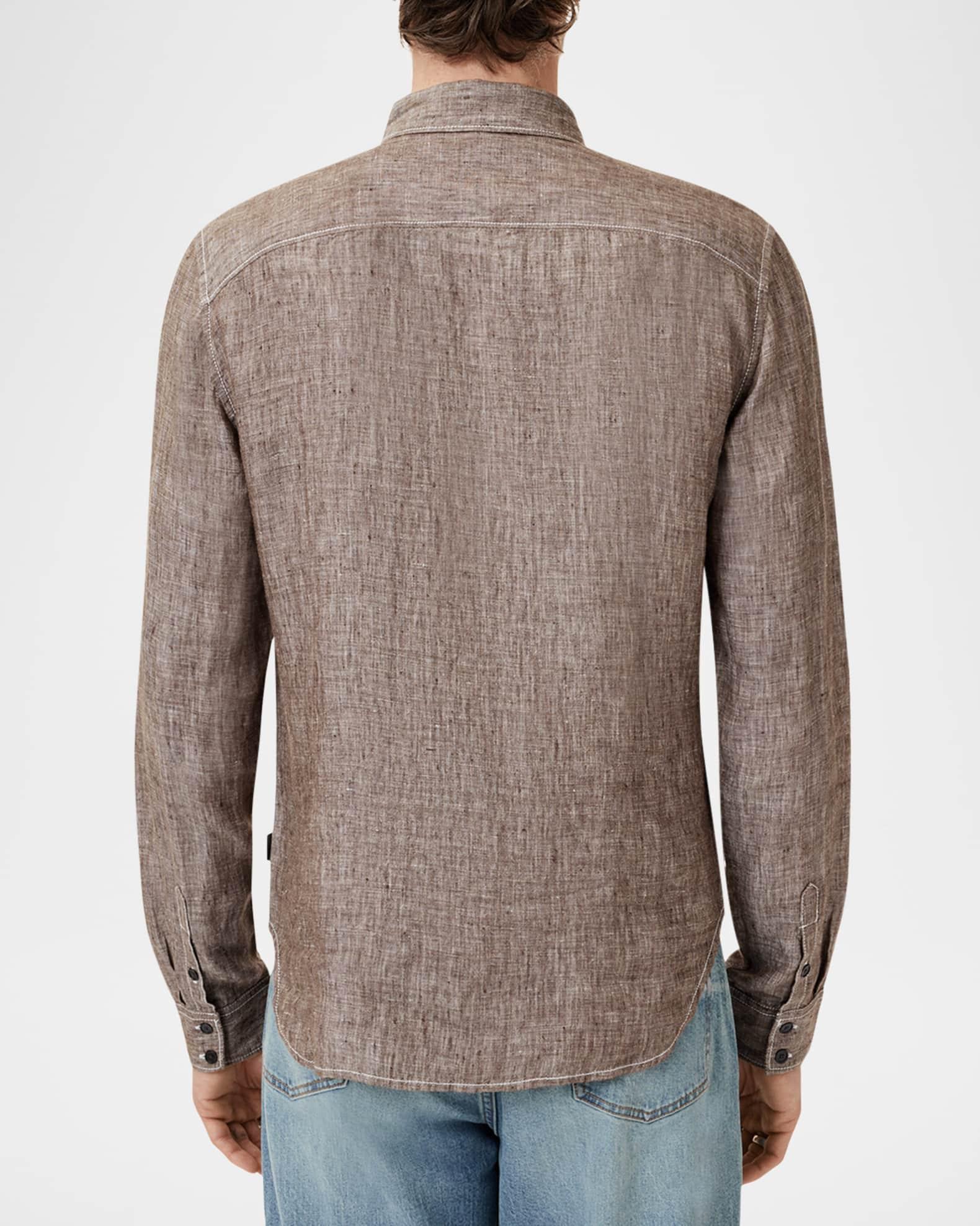 Men's Ben Linen Casual Button-Down Shirt Product Image