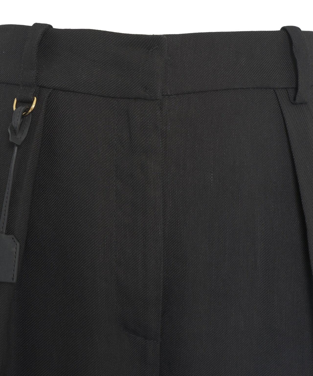 Linen blend pleated pants Product Image