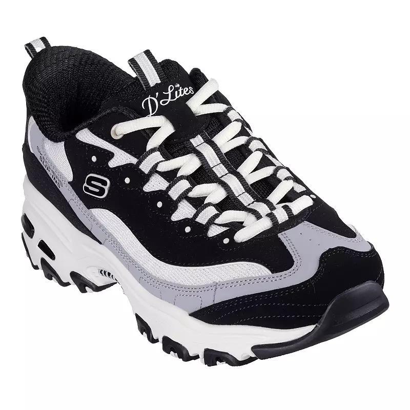 Skechers Womens Hands Free Slip-Ins DLites Smooth Nostalgia Chunky Sneakers Product Image