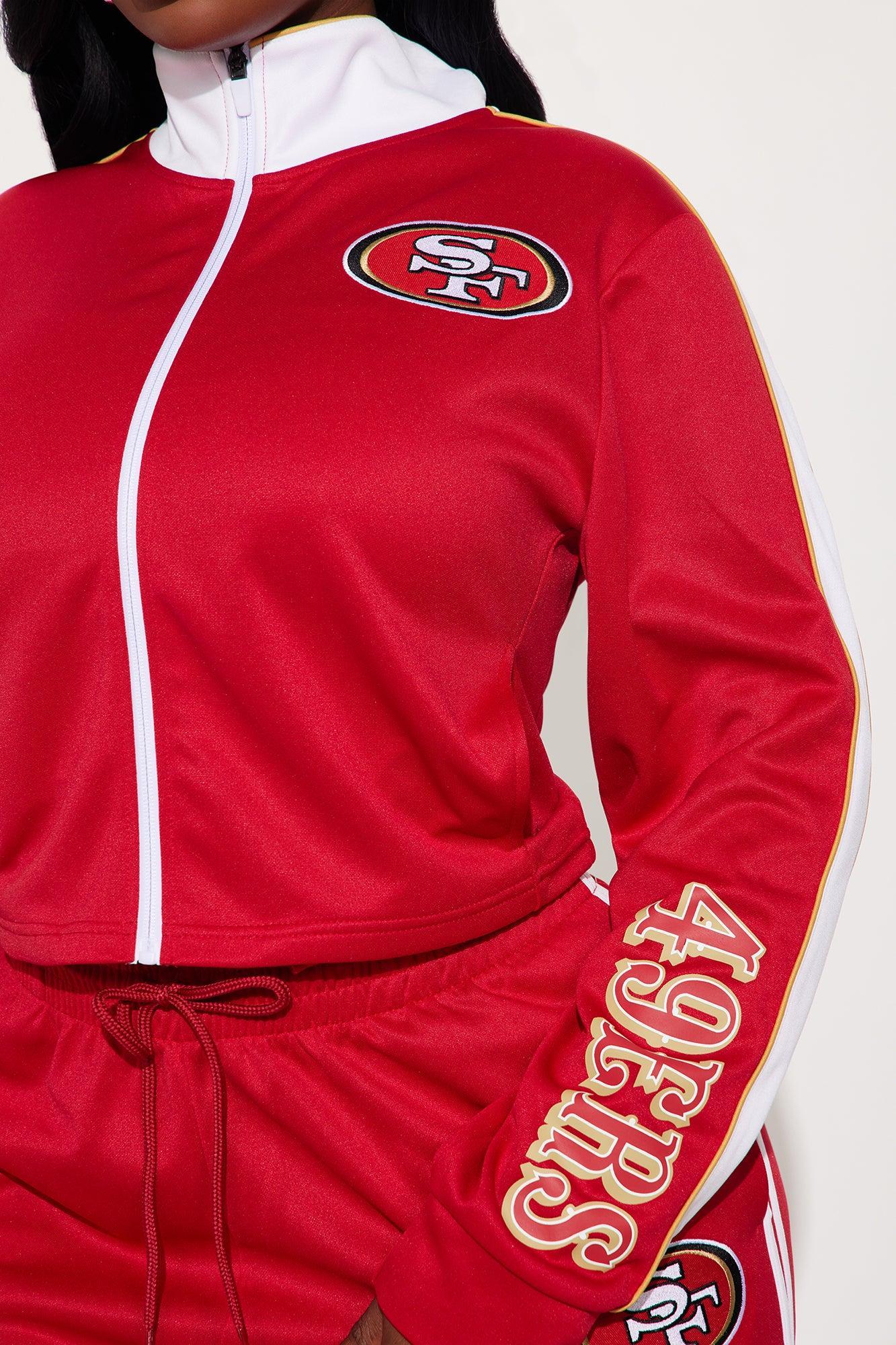 49ers Nation Zip Up Track Jacket - Red Female Product Image