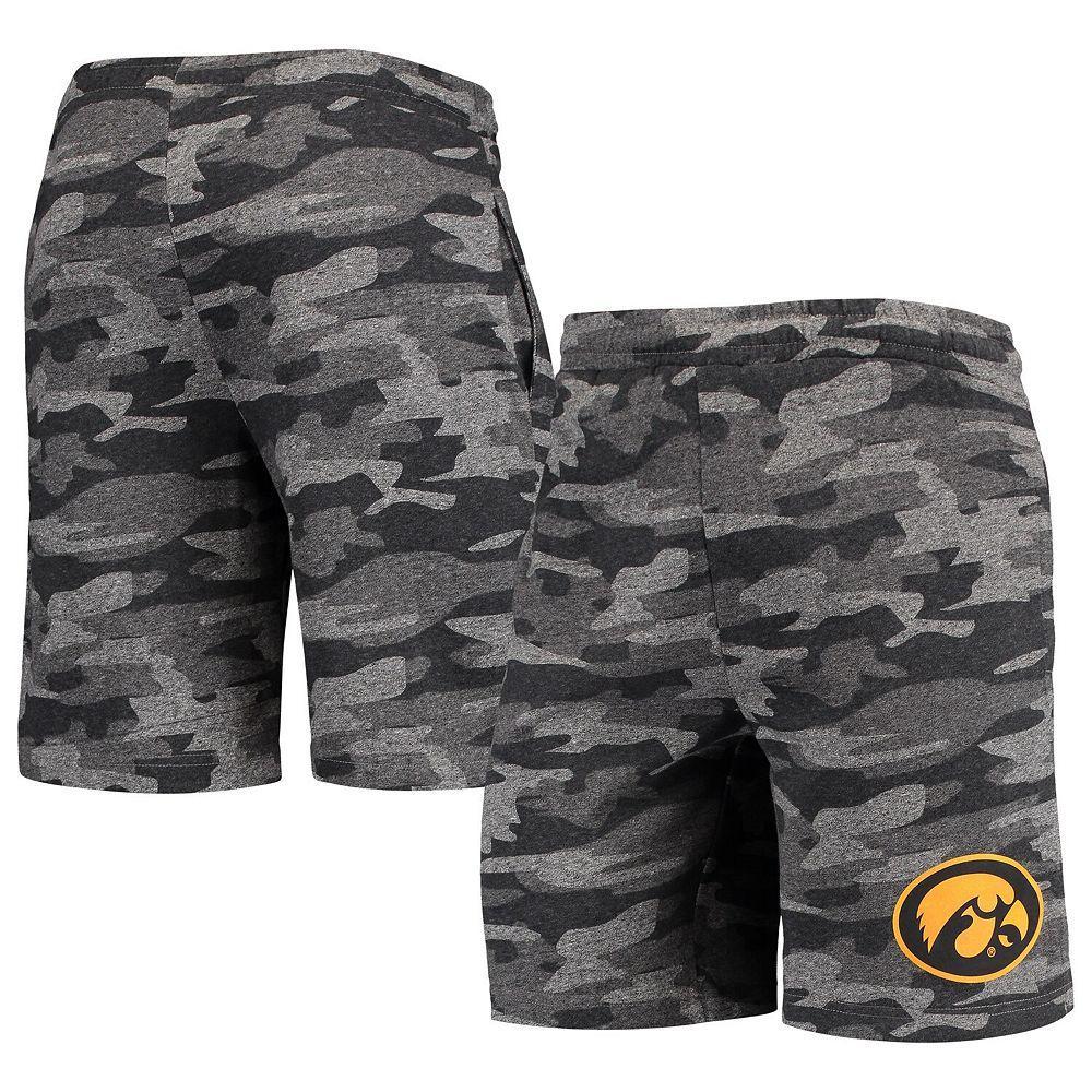 Men's Concepts Sport Charcoal/Gray Iowa Hawkeyes Camo Backup Terry Jam Lounge Shorts, Size: Medium Product Image