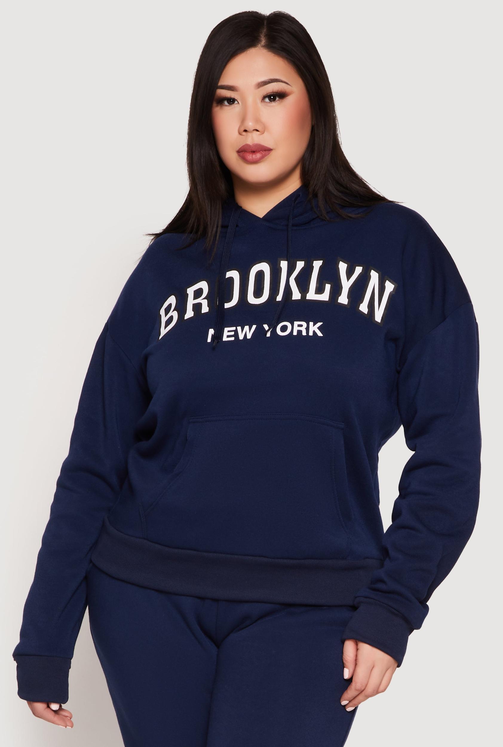 Womens Plus Size Fleece Brooklyn Pullover Hoodie Product Image