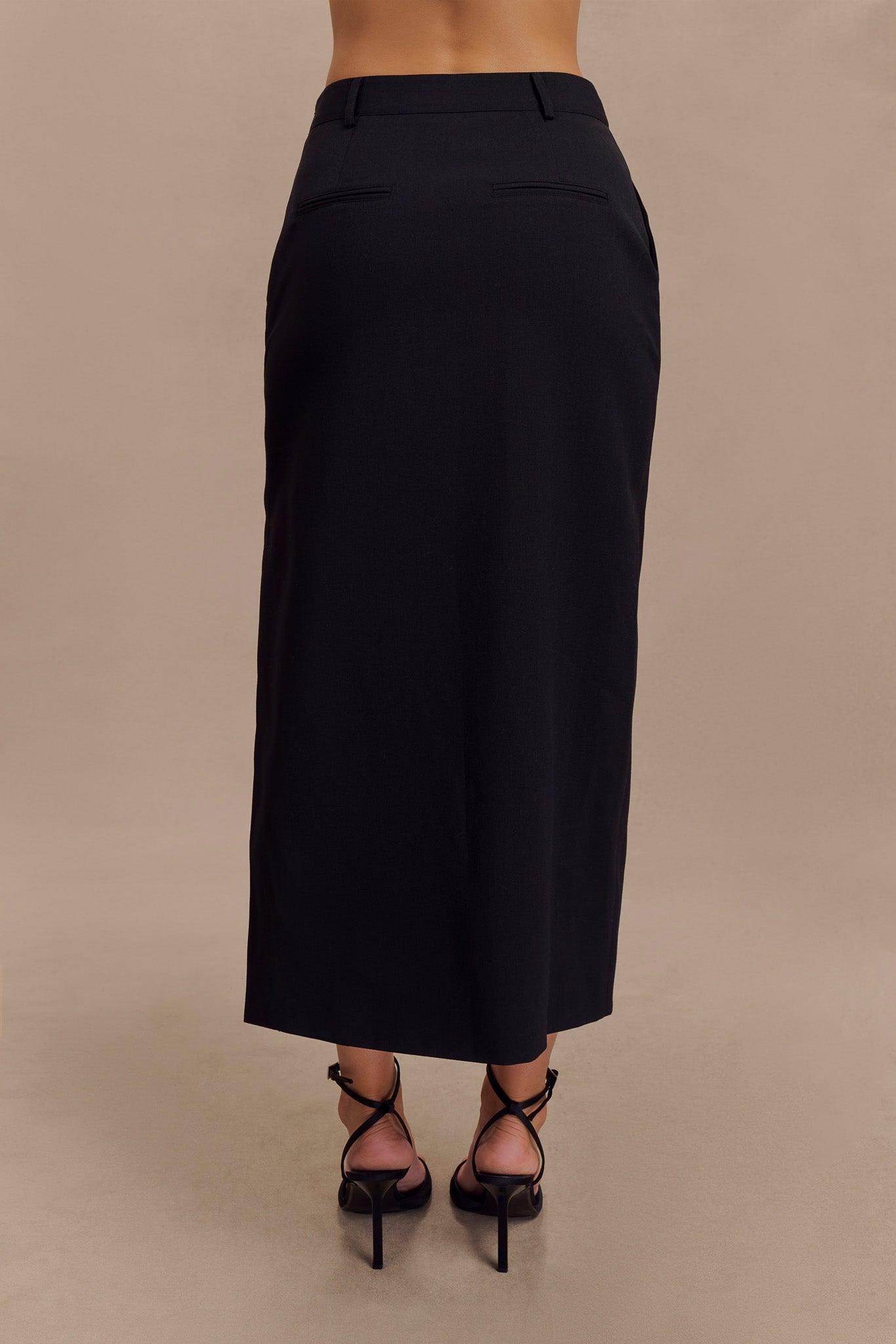 Ambrose Midi Skirt - Black Product Image