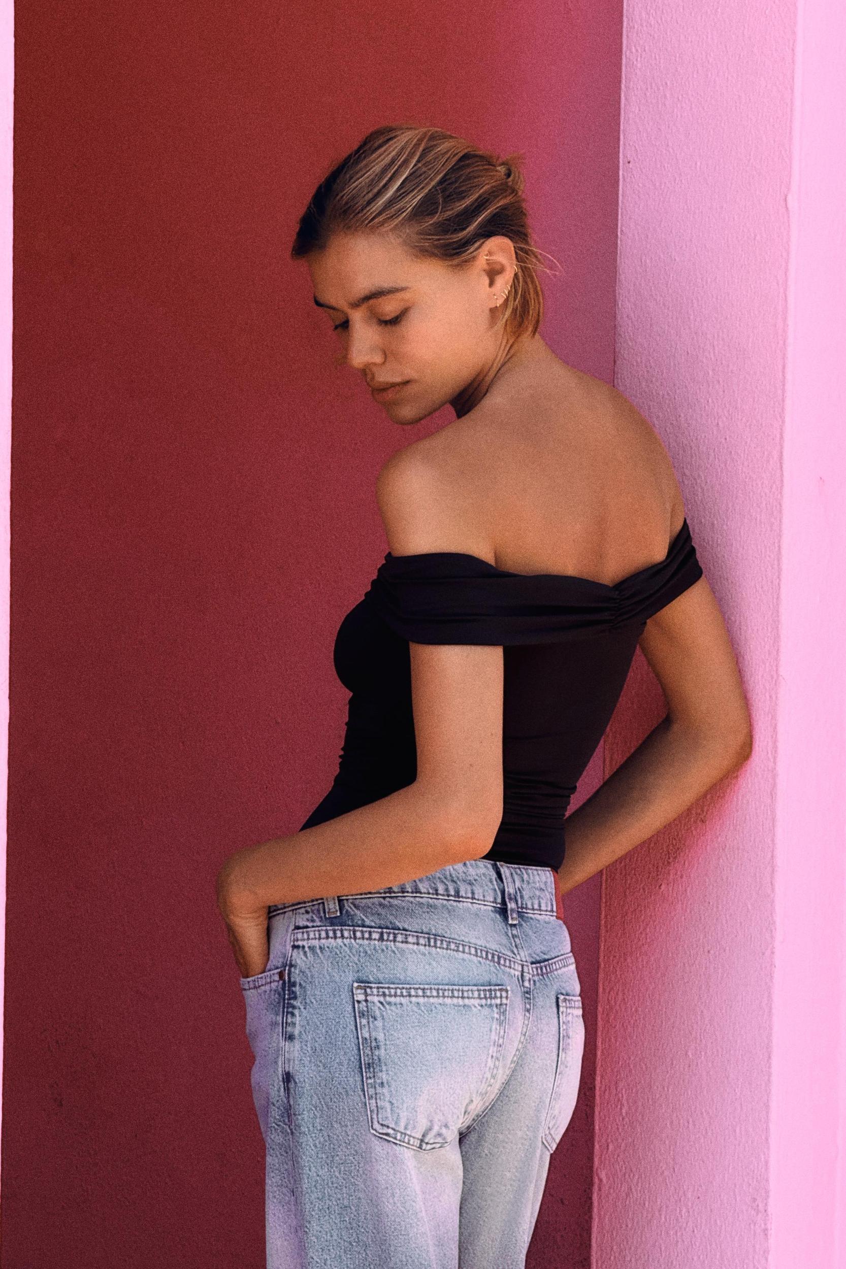 POLYAMIDE BANDEAU BODYSUIT Product Image