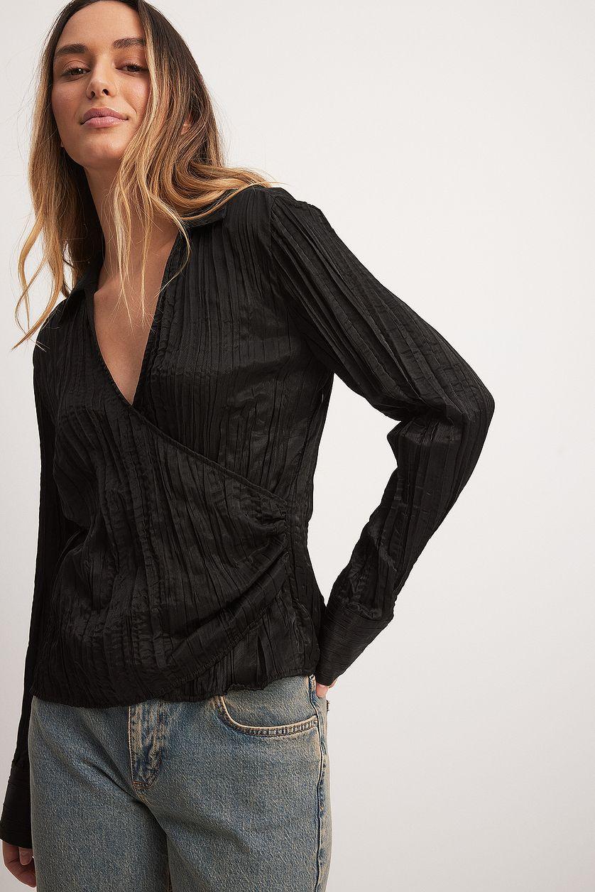 Structured Overlap Blouse Product Image