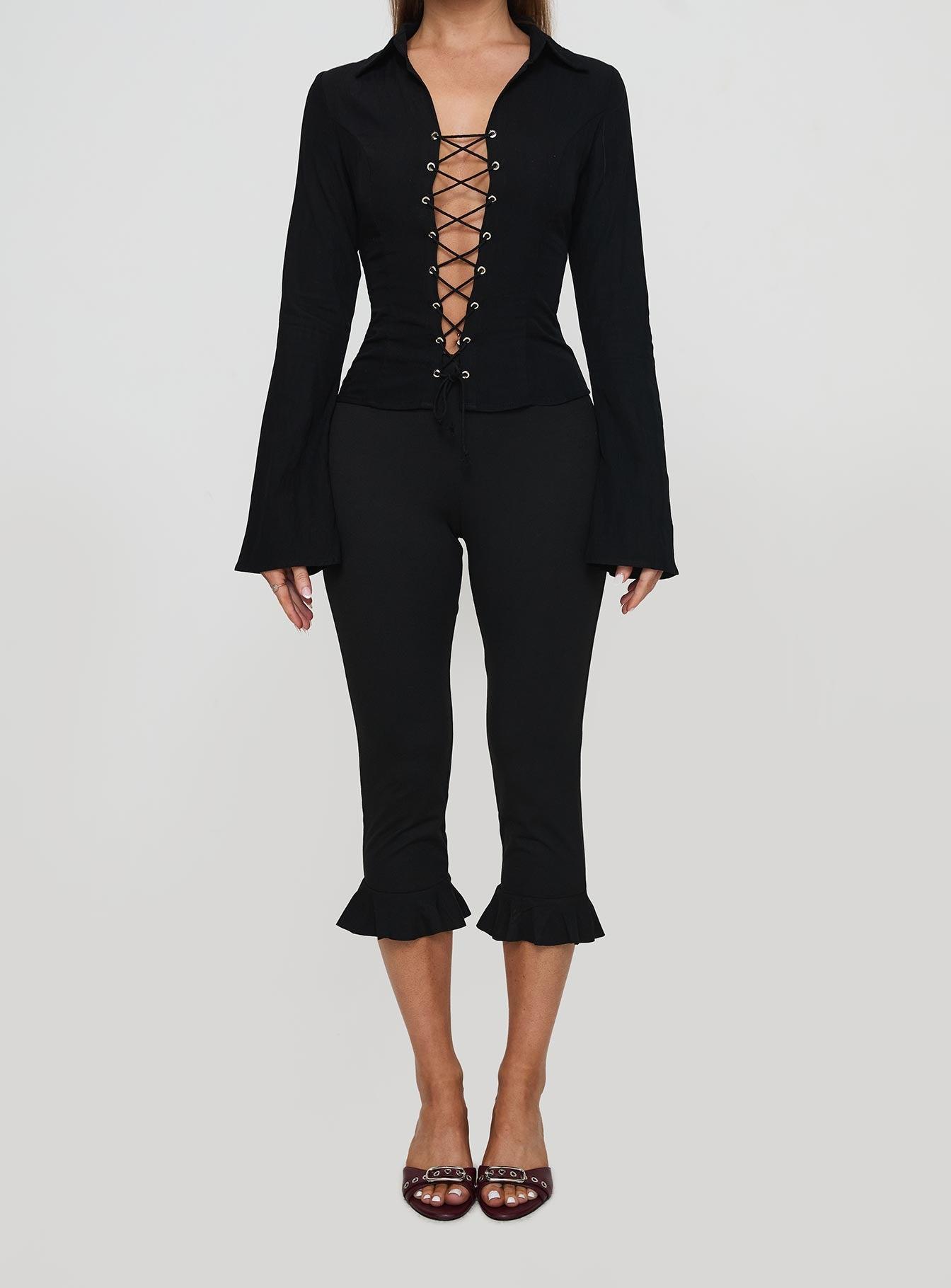 Alexandar Long Sleeve Top Black Product Image