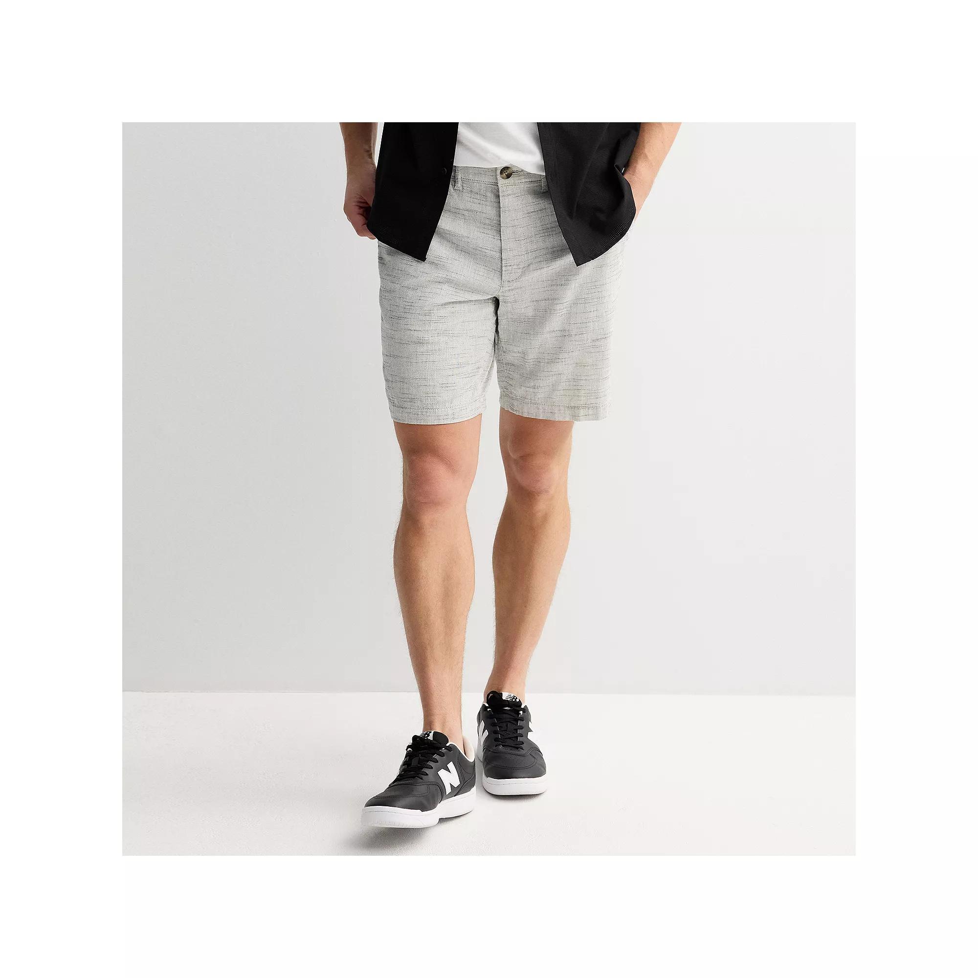 Men's Sonoma Goods For Life® 9" Flexwear Flat Front Shorts, Size: 38 9 IN, Ivory Black Product Image