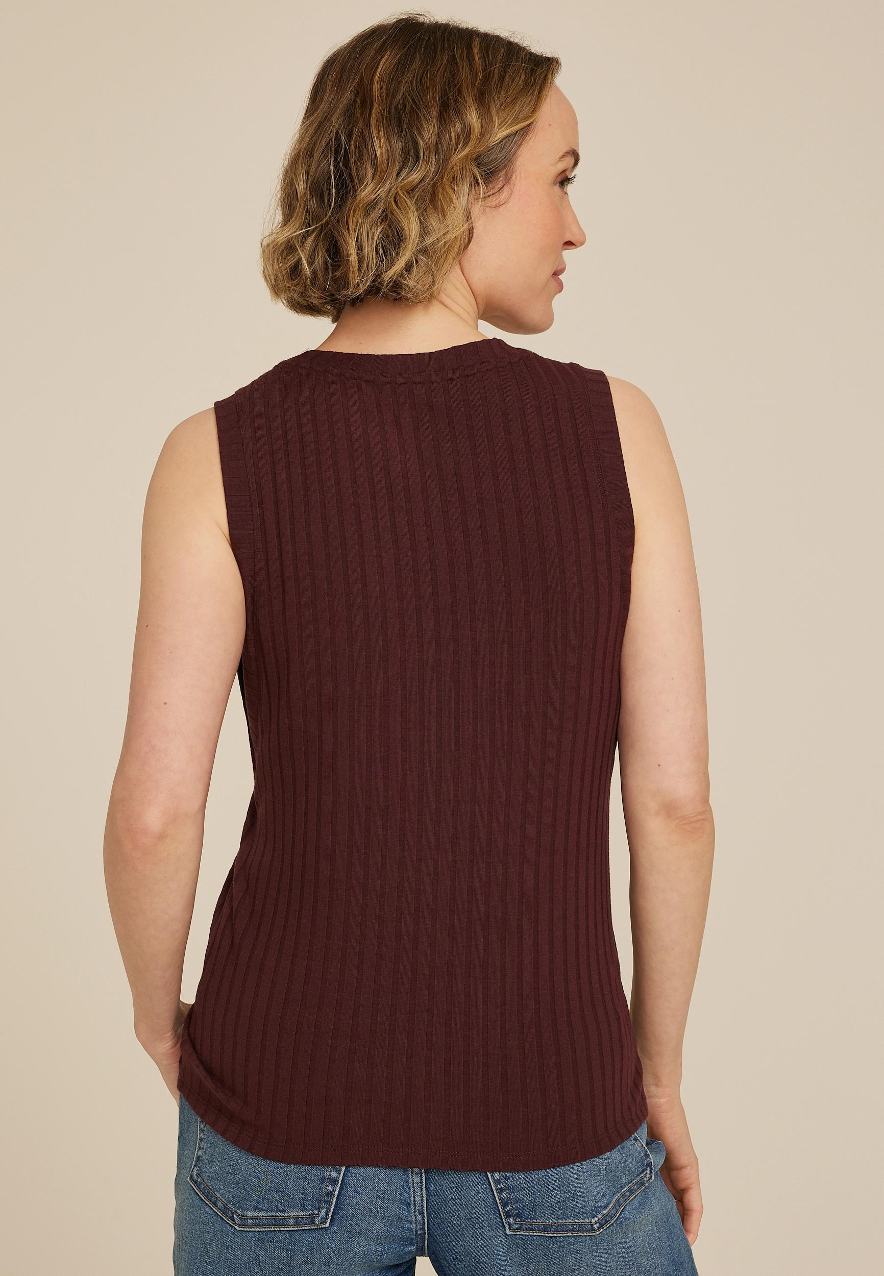 Ribbed Side Gusset Tank Top Product Image