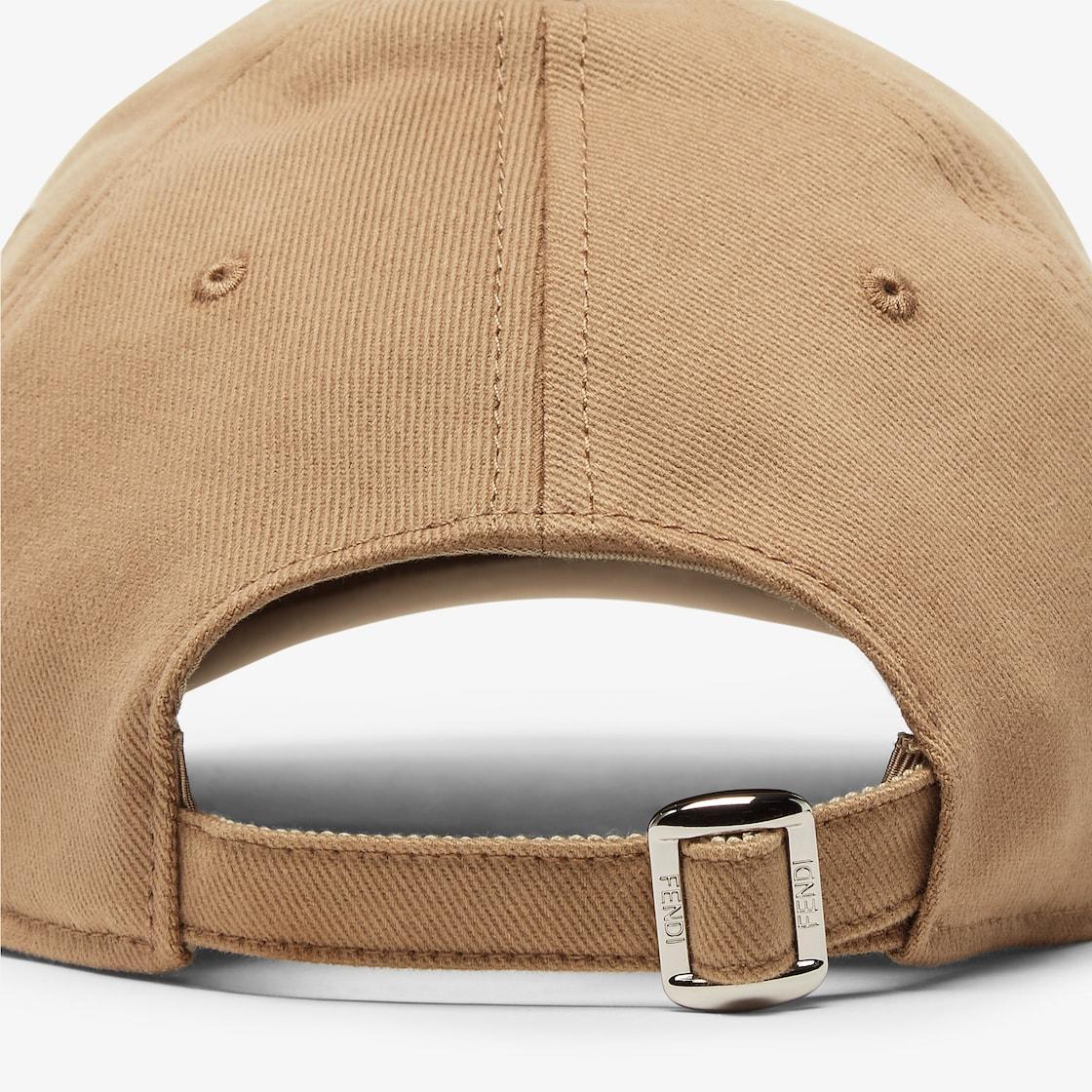 HatBeige cotton baseball cap Product Image