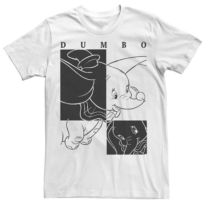 Disneys Dumbo Mens Contrast And White Line Art Poster Tee Product Image