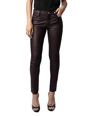 Phlame Crinkled Leather Pants Product Image