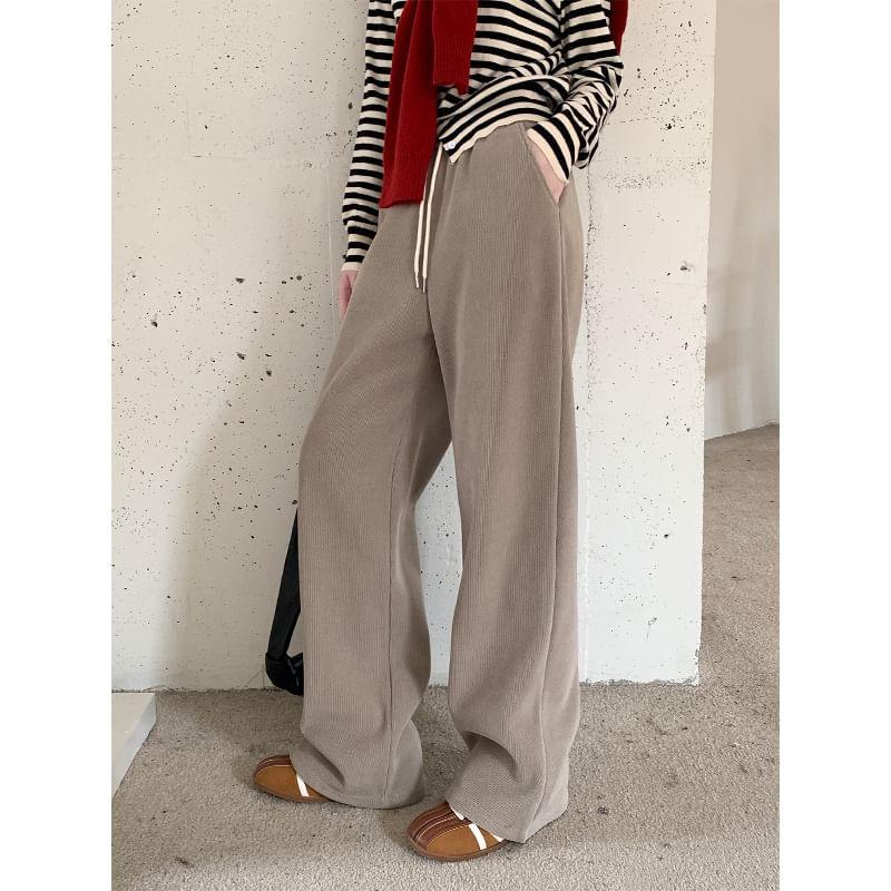 Mid Waist Wide Leg Pants Product Image