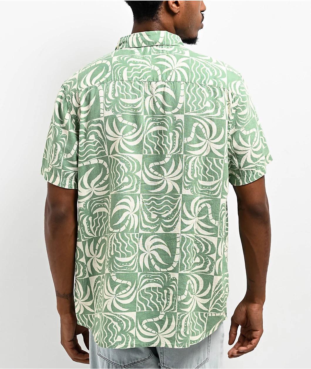 RVCA Exotica Granite Short Sleeve Button Up Woven Shirt Product Image