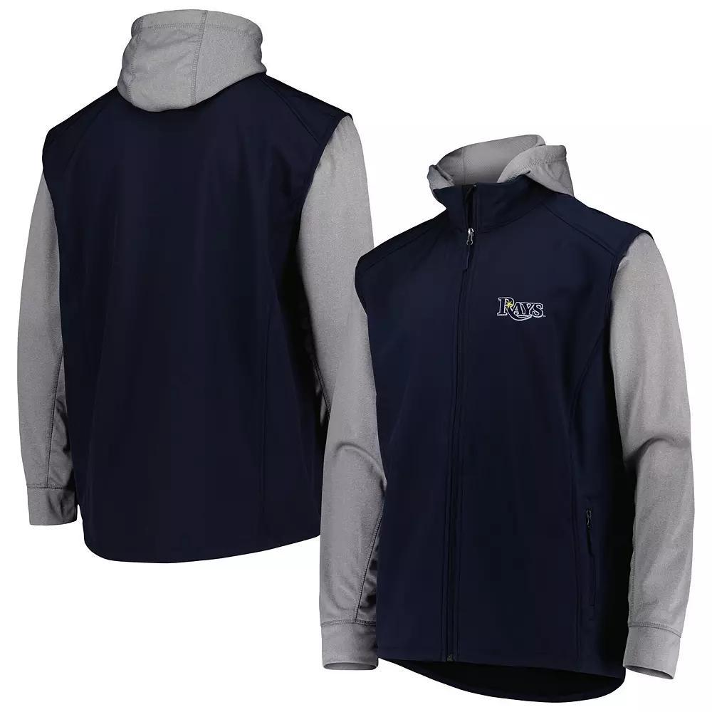Men's Dunbrooke Navy/Heather Gray Tampa Bay Rays Alpha Full-Zip Jacket,  Product Image